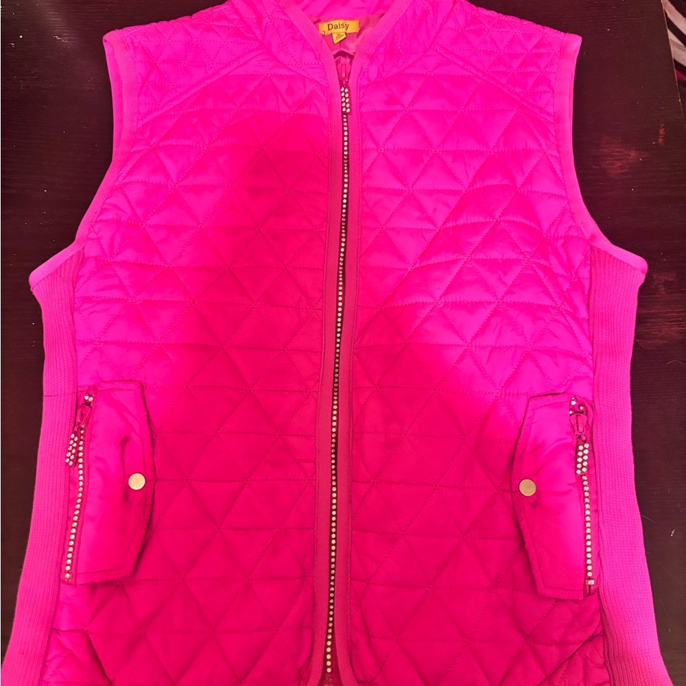 Daisy kids Fuchsia Quilted Vest